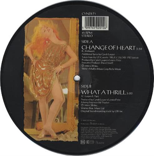 Cyndi Lauper Change Of Heart UK 7